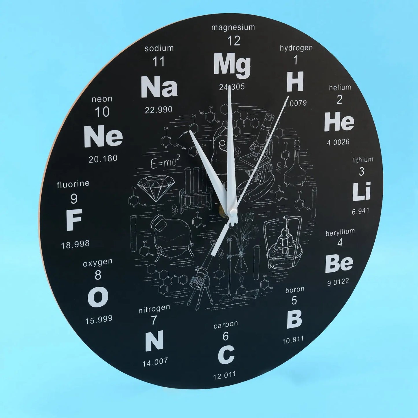Periodic Table of Elements Wall Art Chemical Symbols Wall Clock Educational ElementaL Display Classroom Clock Teacher's Gift