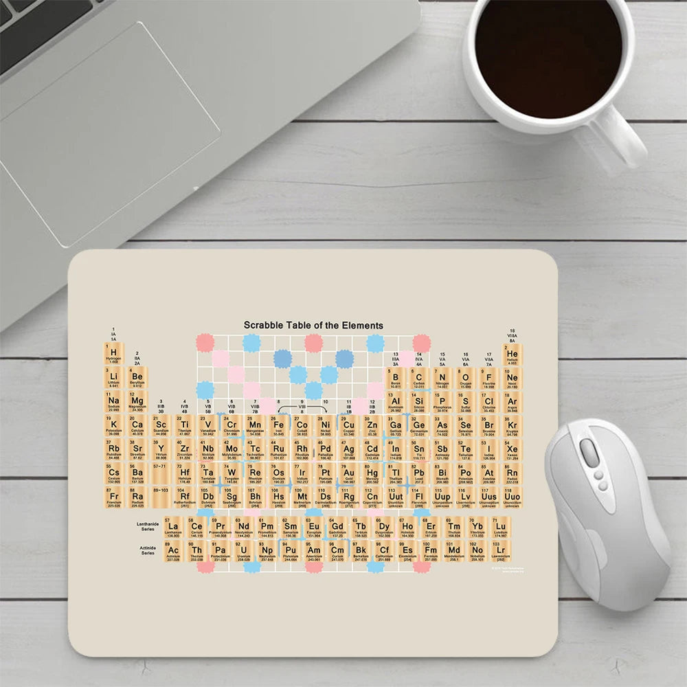 Periodic Table of the Elements Small Gaming Mouse Pad Computer Mousepad PC Gamer Mouse Mat Laptop Office Keyboard Mat Desk Pad
