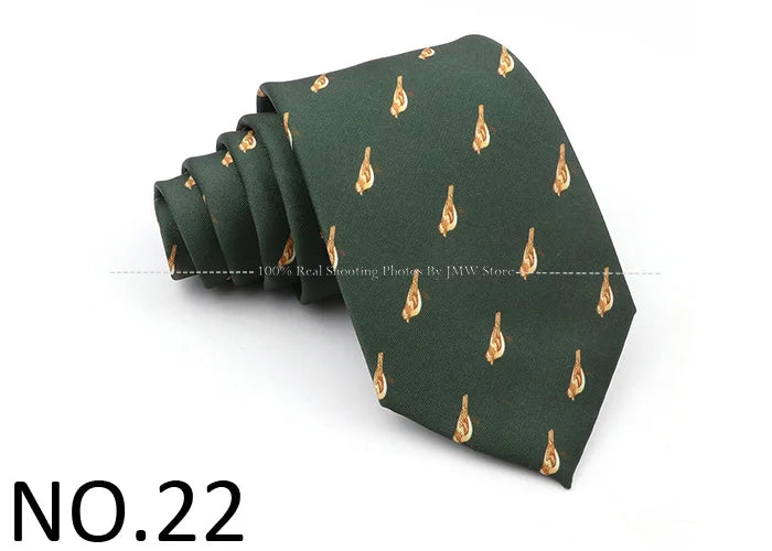 New Men's Soft Silk Tie Creative Graffiti Chemistry Physical  Animal Necktie Daily Wear Cravat Wedding Business Party Gift