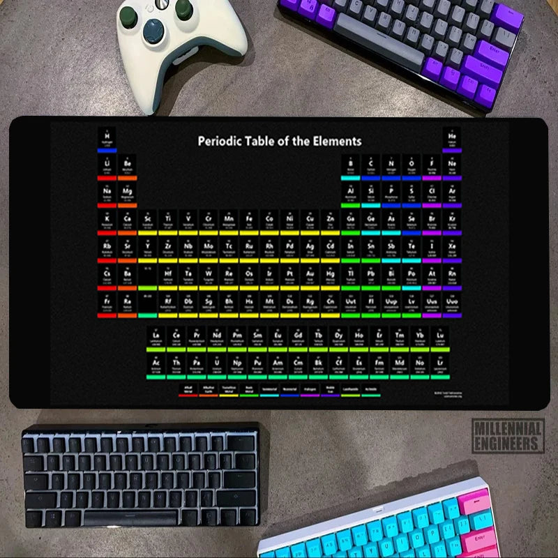 Periodic Table Of Elements Mouse Pad Premium Mousepad Big Mousepepad Office Accessories Desk Mat Keyboard Gaming Mats Gamer Xxl