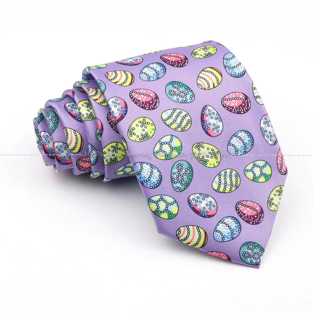 New Men's Soft Silk Tie Creative Graffiti Chemistry Physical  Animal Necktie Daily Wear Cravat Wedding Business Party Gift